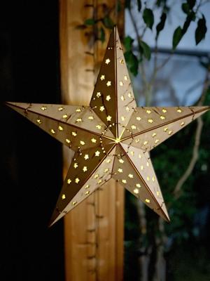LED Holz Weihnachtsstern | Holzstern zum Aufhängen | Leuchtstern mit Timer | Hängestern mit Licht |  Bild 8