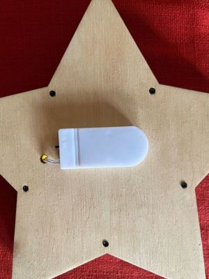 Holz Weihnachtskrippe klein mit LED Beleuchtung | handgefertigt Bild 6