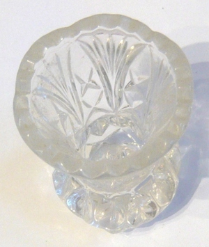 Kleine Blumenvase Kristall Vase 8 cm ohne Beschädigung Bild 2