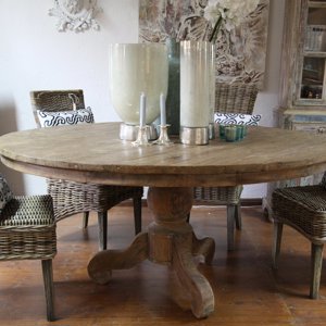 Runder Esstisch Küchentisch Hartholztisch Teak 130cmx130cmxH78cm in Starnberg NUR ABHOLER Bild 2