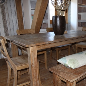 Holztisch Esstisch Hartholztisch recycelt Teak Küchentisch 160x90cm REDUZIERT in Starnberg Bild 3