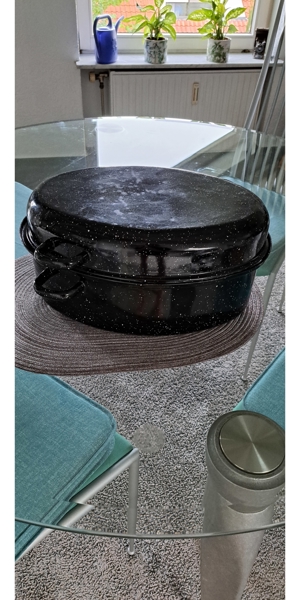 Emaile Gänse Bräter schwarz