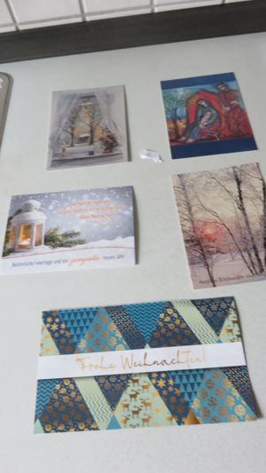 Weihnachtskarten zu verschenken