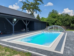 GFK Pool Verona 7,5x3,7 Wärmepumpe Gegenstronanlage Dach -5% Vivapool Bild 8
