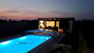 GFK Pool Verona 7,5x3,7 Wärmepumpe Gegenstronanlage Dach -5% Vivapool Bild 7
