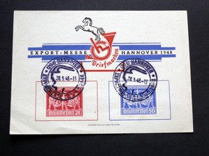 Briefmarken: DP 1948  Export-Messe Hannover 1948