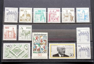 Briefmarken: BRD 1977-1978 Einzelmarken und Sätze