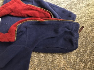 Schöne Fleece Jacke für Jungs | ca. Gr. 110 | Canada | blau-weinrot Bild 2