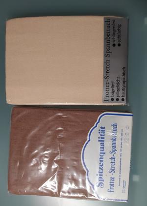 2 Spannbetttücher in Originalverpackung, neu, unbenutzt