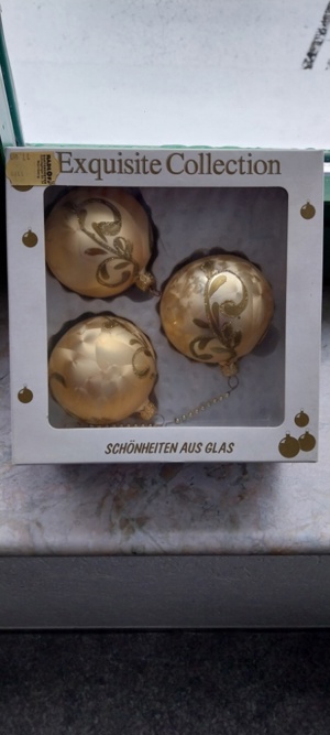 Weihnachtsschmuck "Kugel", gold, 3er-Set