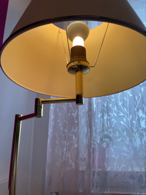Tischlampe Gold mit Schwenkarm zwei Meter Kabel mit Schalter Bild 6