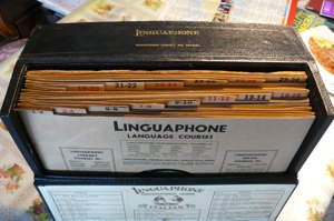 LINGUAPHON - ITALIAN (Sprachkurs - italienisch) auf 16 Schellack Platten (1930)