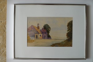 ORIGINAL AQUARELL (Landhaus) des sächsischen Regionalmalers OTTO GRAF 1903 Bild 2