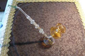 LAUSCHAER GLAS   Eine COGNAC-PFEIFE vom Mundstück bis zum Fuß 23cm hoch Bild 4