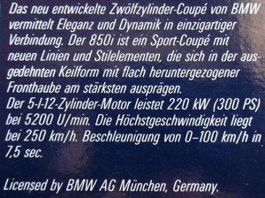  BMW 850 Ci 850Ci 850i E31 calypsorotmetallic Revell Modell 1. Serie OVP 1:18 Bild 2