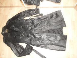 Echtes Rind Nappa Leder Damen Mantel C&A Trenchcoat in Schwarz Gr. 38 40 Bild 8