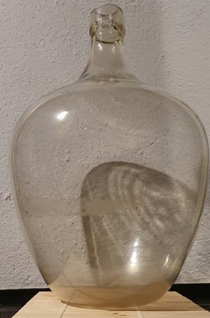 Alte Gärflasche Ballonflasche für Wein und Most Bild 1