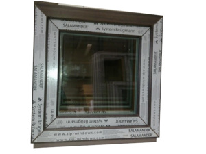 Kunststofffenster Fenster, neu auf Lager 60x60 cm (bxh) Mooreiche Bild 1