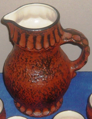 Keramik Set Krug m. 6 Tassen Dümler & Breiden top erhalten Deko Bild 2