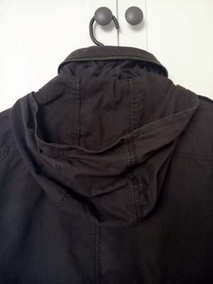 Parka Gr 34 Jacke "DIVIDED" anthrazitfarben mit Kapuze im Kragen + Ohrringe geschenkt Bild 5