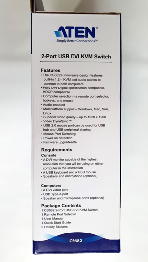 ATEN PETITE 2-Port USB DVI KVM Switch Monitorumschalter Bild 3