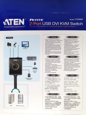 ATEN PETITE 2-Port USB DVI KVM Switch Monitorumschalter Bild 4