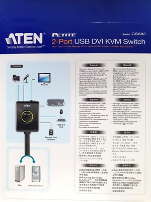ATEN PETITE 2-Port USB DVI KVM Switch Monitorumschalter Bild 2