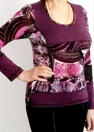 Shirt Gr 36 Bluse Oberteil von "Bonita", lila beerenfarben