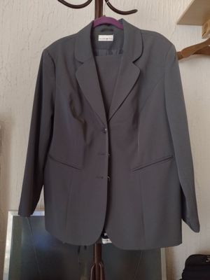 Damen Hosen Anzug Gr. 48 grau von Helena Vera