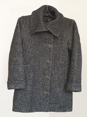 Mantel Gr XS 34 36, Jacke Kurzmantel von H&M mit Fischgrätenmuster