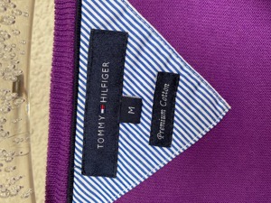Pullover V-Auschnitt Hilfinger violett ,Tommy Hilfinger, Gr.M Bild 3