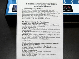 Sudoku-Spiel Electronic Handheld Game SP-73 Bild 7