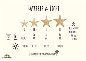 LED Holz Weihnachtsstern | Holzstern zum Aufhängen | Leuchtstern mit Timer | Hängestern mit Licht |  Bild 5