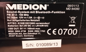 Medion CD-Sound-System mit Bluetooth - MD 84090 Bild 3