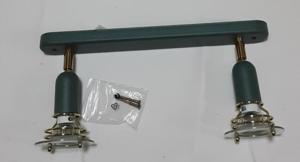 Wandstrahler bzw. Deckenstrahler zweiflammig - grün-metallic, inkl. LED-Lampen Bild 2
