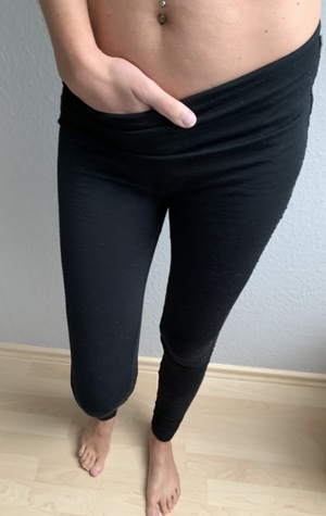 meine dufte getragene schwarze Leggins