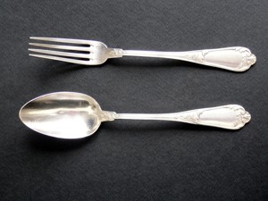 Henri Soufflot: Dessertbesteck, Sterlingsilber, um 1900