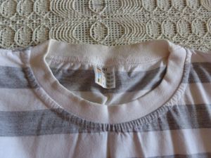 #Vintage Shirt, Longshirt, Gr. 36 38 bzw. ca. Gr. S M, grau weiß Bild 3