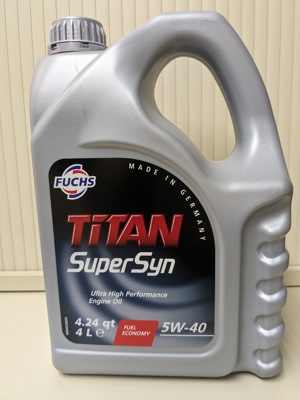 Spitzen-Motorenoel TITAN Super Syn 5W-40; 8 Liter wegen Modellwechsel zu verkaufen Bild 1
