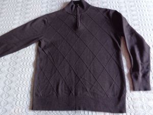 Vintage - Pullover, Feinstrick, Herren, Gr. L, dunkelbraun, RV, Westbury Bild 1