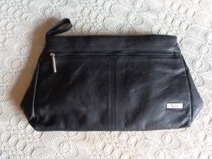 Vintage - Kulturtasche (eher wohl für Herren), schwarz, Kunstleder, 12 Euro Bild 1