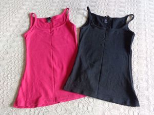 #Damen - Vintage - Tops, Trägerhemden, Gr. XS bzw. ca. Gr. 34, 2 Stück 6,00 Euro, H&M