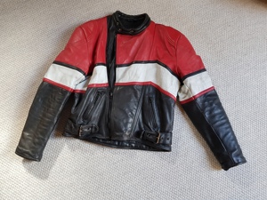 vintage Motorrad Lederjacke von IMATRA , Grösse 52 54