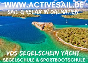 Entspannt zum Segelschein Yacht in Dalmatien - Kroatien. 1 Woche. Maximal 4 Teilnehmer an Bord.