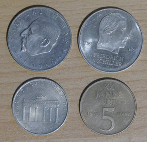 Sondermünzen - aus der DDR - 20 Mark und 5 Mark Bild 1