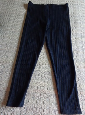 Damen - Leggings, gerippt, dunkelblau, Gr. M bzw. ca. Gr. 38 40 42