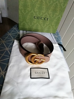 Org. Gucci gürtel Taube Belt Staubbeutel Tüte Marmont MK Bild 4