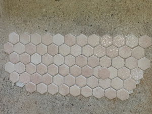 Mosaik Platten 5x +Rest, beuge, cremefarben Bild 2