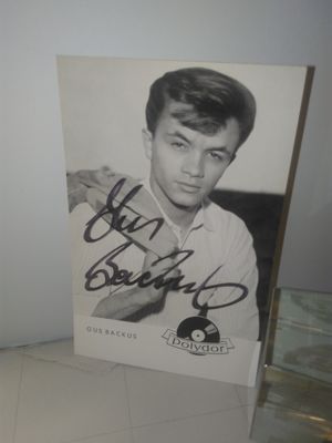 Original Autogrammkarte GUS BACKUS   original Autogramm Bild 2