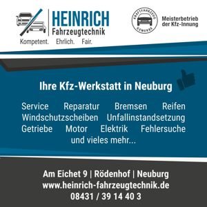 Neu in Neuburg - Heinrich Fahrzeugtechnik - freie KFZ-Werkstatt Bild 2
